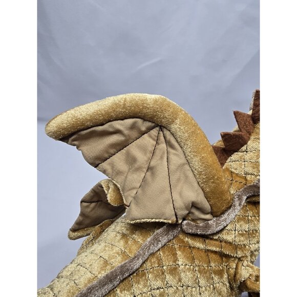 Wicked the Musical Gold Dragon 11" Plush Hand Puppet Time Clock Stuffed Animal - Picture 11 of 12